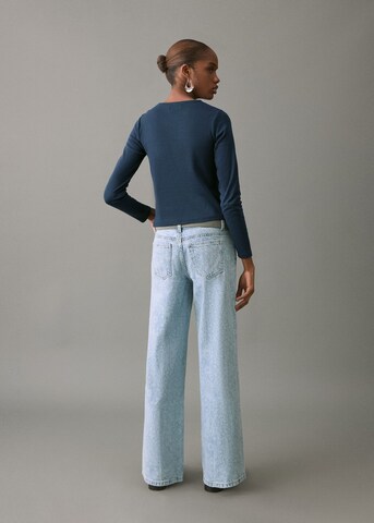 MANGO TEEN Wide leg Jeans in Blue
