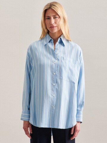 SEIDENSTICKER Blouse ' Schwarze Rose ' in Blue: front