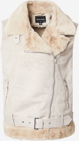 Gilet BRAVE SOUL en beige : devant