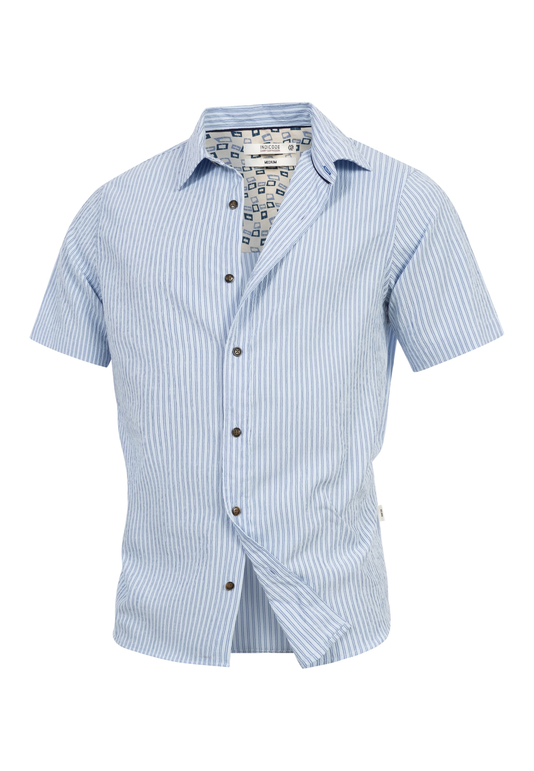 INDICODE JEANS Regular fit Overhemd 'Bimler' in Blauw: voorkant