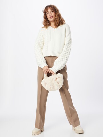 Oval Square Pullover 'Power' in Beige