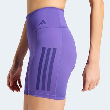ADIDAS PERFORMANCE Skinny Workout Pants 'Opt' in Purple