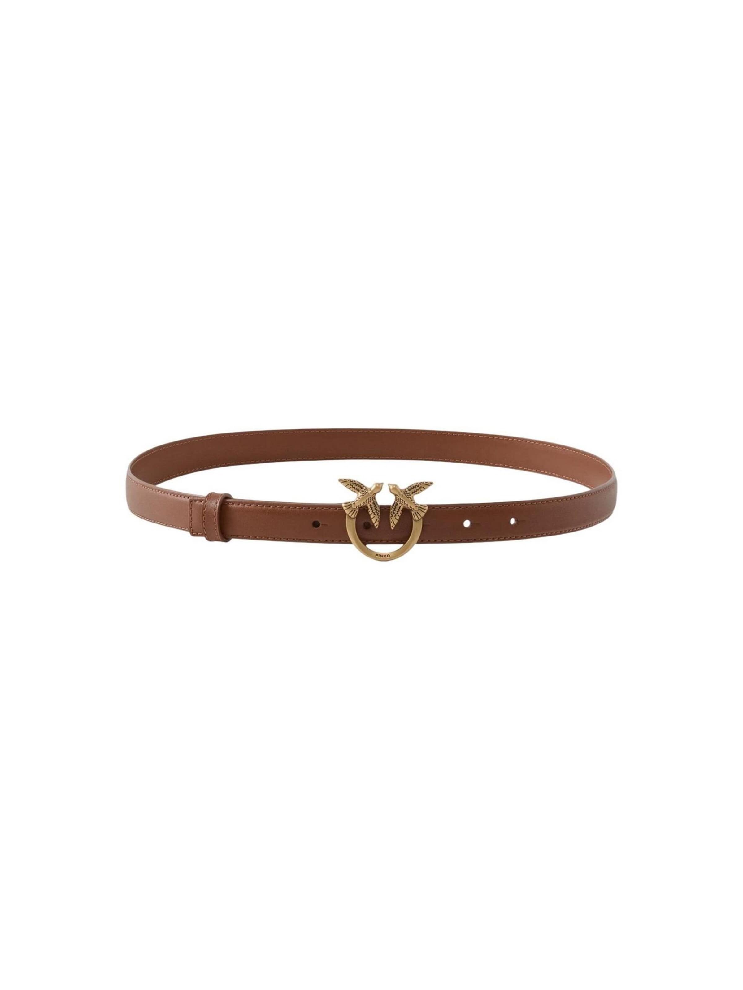 PINKO Riem 'LOVE BERRY H3 VITELLO SETA 100125 A0F1' in Bruin: voorkant
