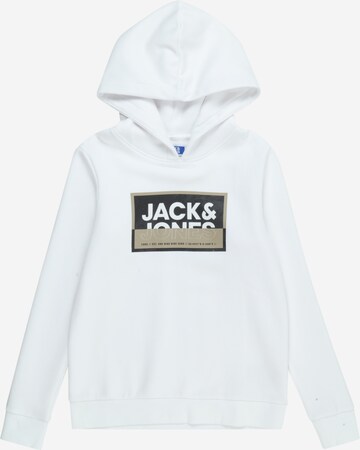 Bluză de molton 'Logan' de la Jack & Jones Junior pe alb: față