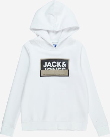 Jack & Jones JuniorSweater majica 'Logan' - bijela boja: prednji dio