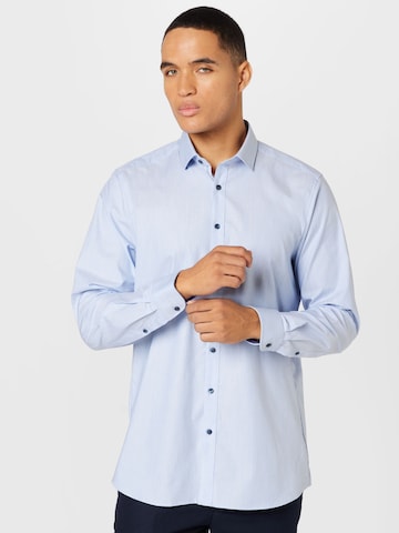 OLYMP - Slim Fit Camisa em azul: frente