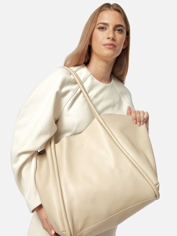 L37 HANDMADE SHOES Shopper 'BIG BIG WORLD NEW' in Beige