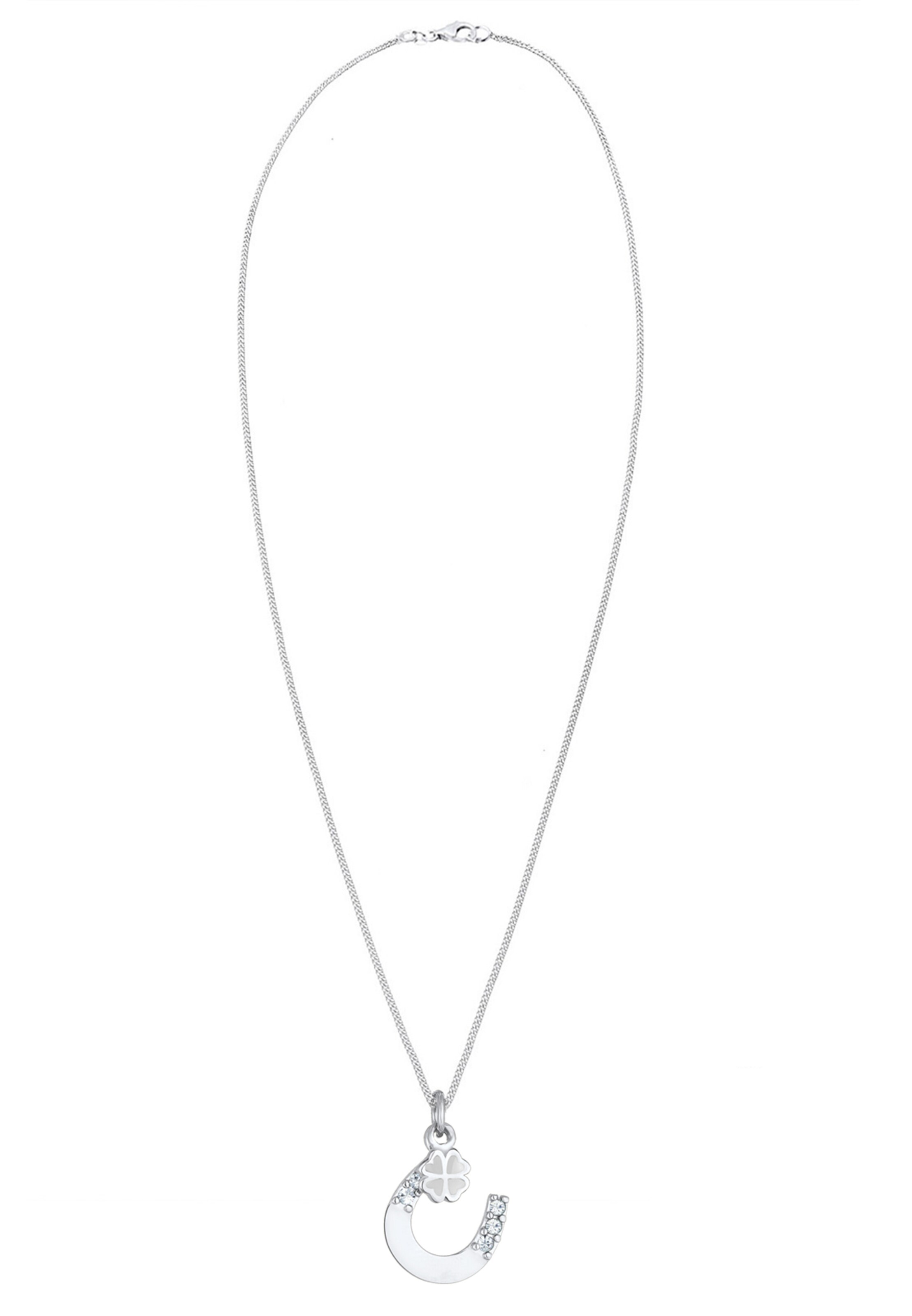 ELLI Ketting 'Kleeblatt' in Zilver: voorkant