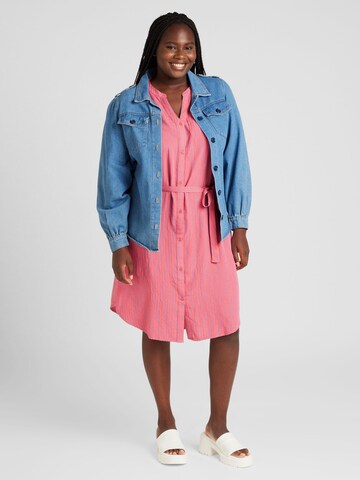 ONLY Carmakoma - Vestido camisero 'CARPENNA' en rojo