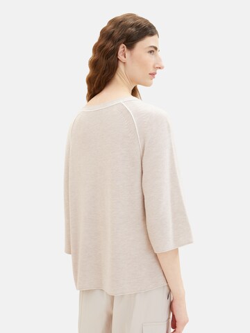 TOM TAILOR Pullover i beige