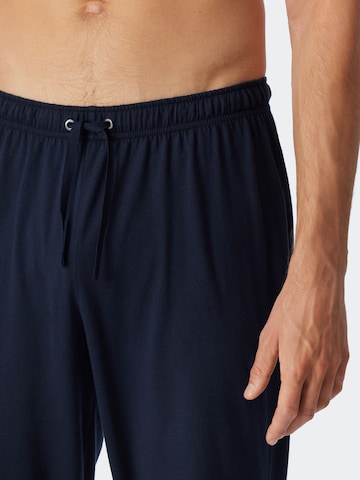 SCHIESSER Pyjama lang ' Selected Premium ' in Blauw