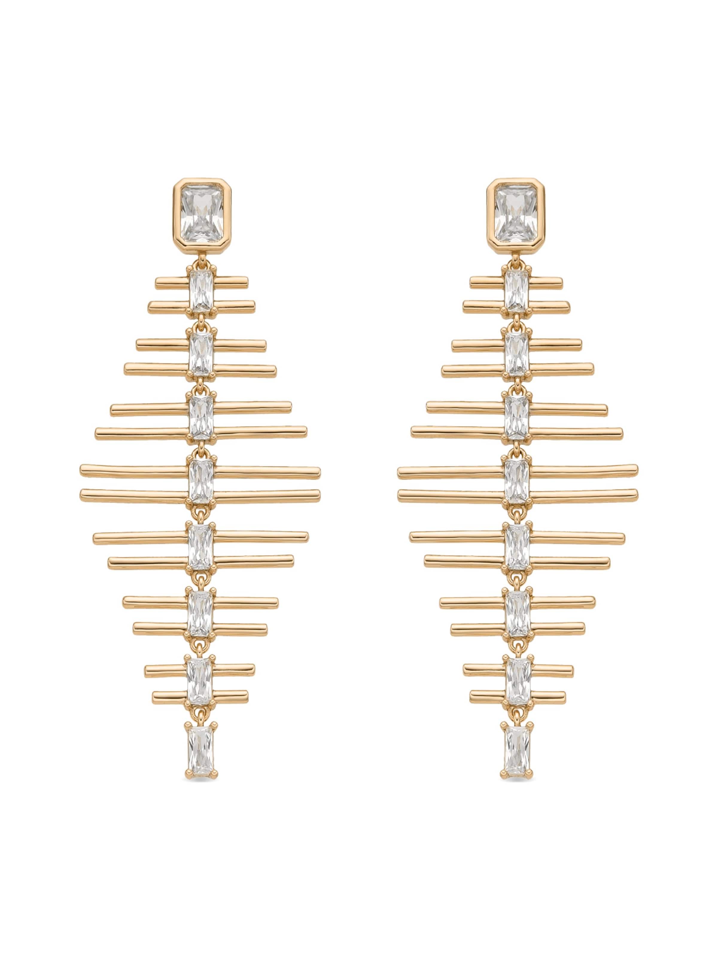 Luxenter - Pendientes 'Sabrin' en oro: frente