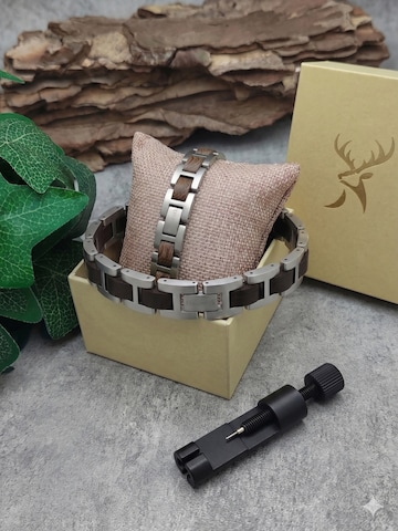 Bracelet 'SILBERSEE' Holzwerk en argent