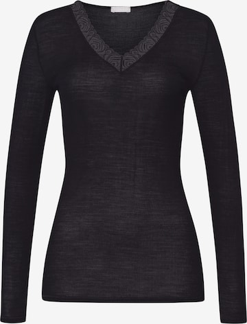 T-shirt ' Woolen Lace ' Hanro en noir : devant