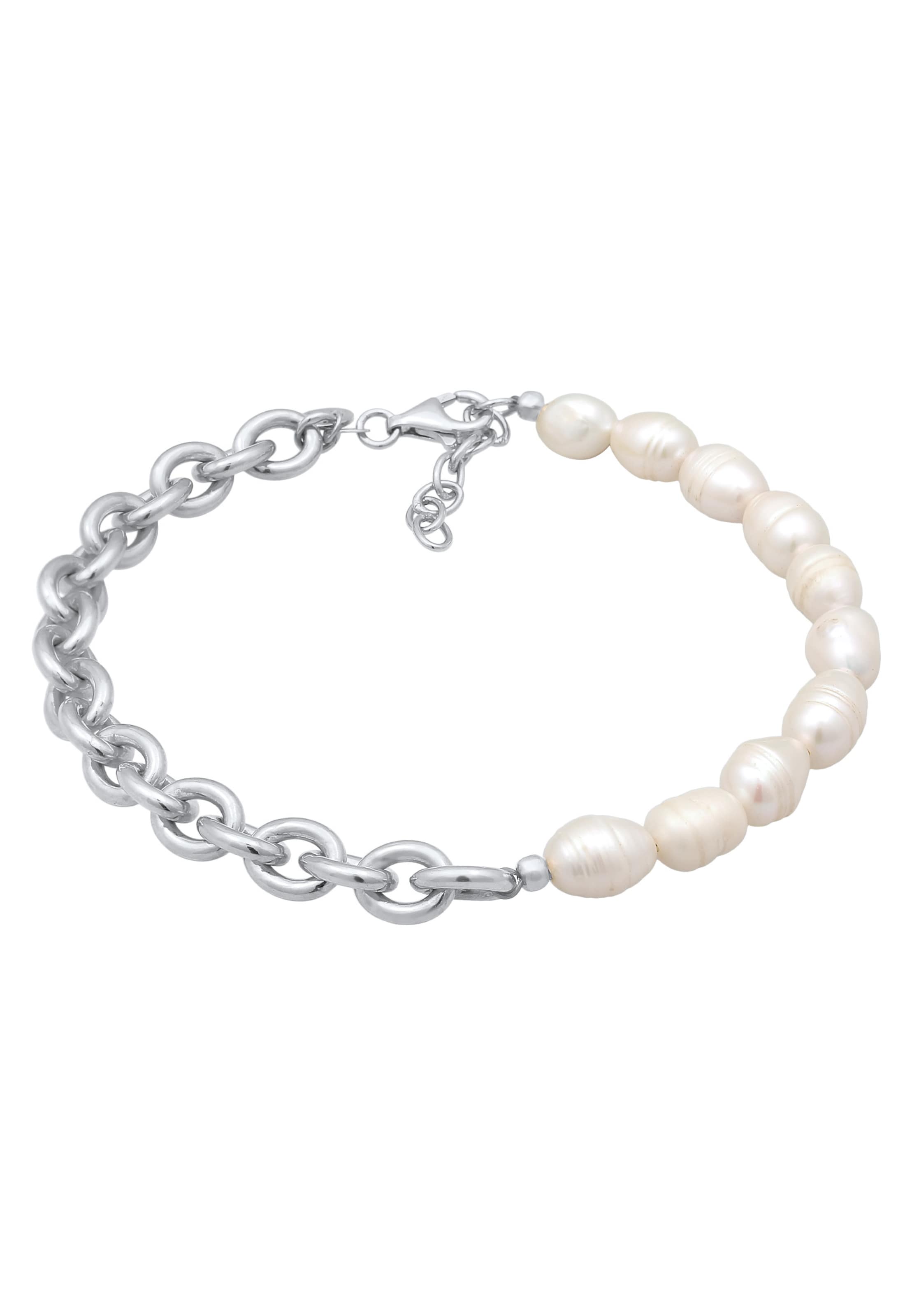 ELLI PREMIUM Fußschmuck in Weiß: Vorderseite