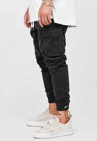 behype Regular Cargo Pants 'LENNY' in Blue