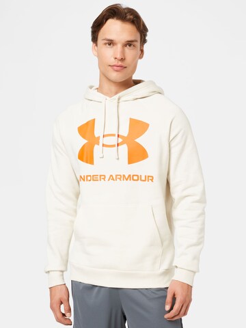 Sweat de sport 'Rival' UNDER ARMOUR en beige : devant