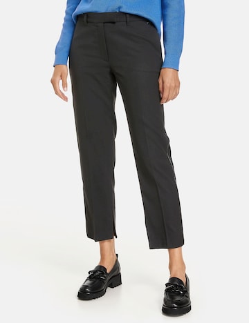 GERRY WEBER Regular Trousers with creases 'Citystyle' in Black: front