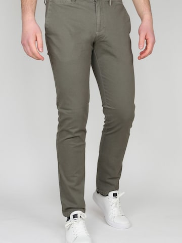 Coupe slim Pantalon chino 'Sartre' Suitable en vert : devant