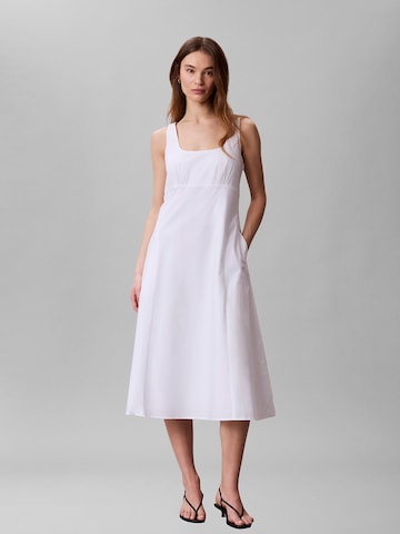 Calvin Klein Jeans Jurk in Wit: voorkant