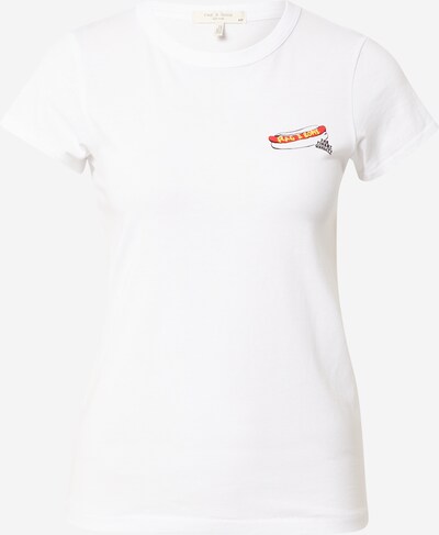 rag & bone T-Shirt 'NY Hot Dog' in gelb / rot / schwarz / weiß, Produktansicht