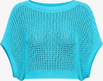 Süel knitwear - Top de punto 'Birthday' en azul: frente