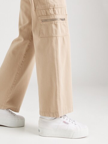 Tally Weijl Wide leg Cargo trousers 'GAY 32' in Beige