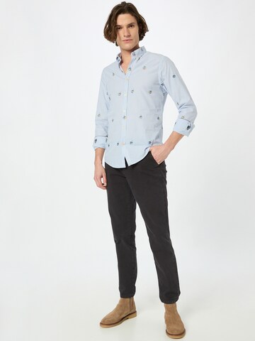 SCOTCH & SODA Regular fit Button Up Shirt in Blue