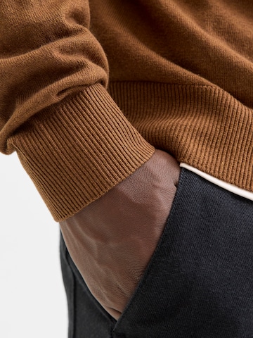 Pull-over 'JJEEMIL' JACK & JONES en marron