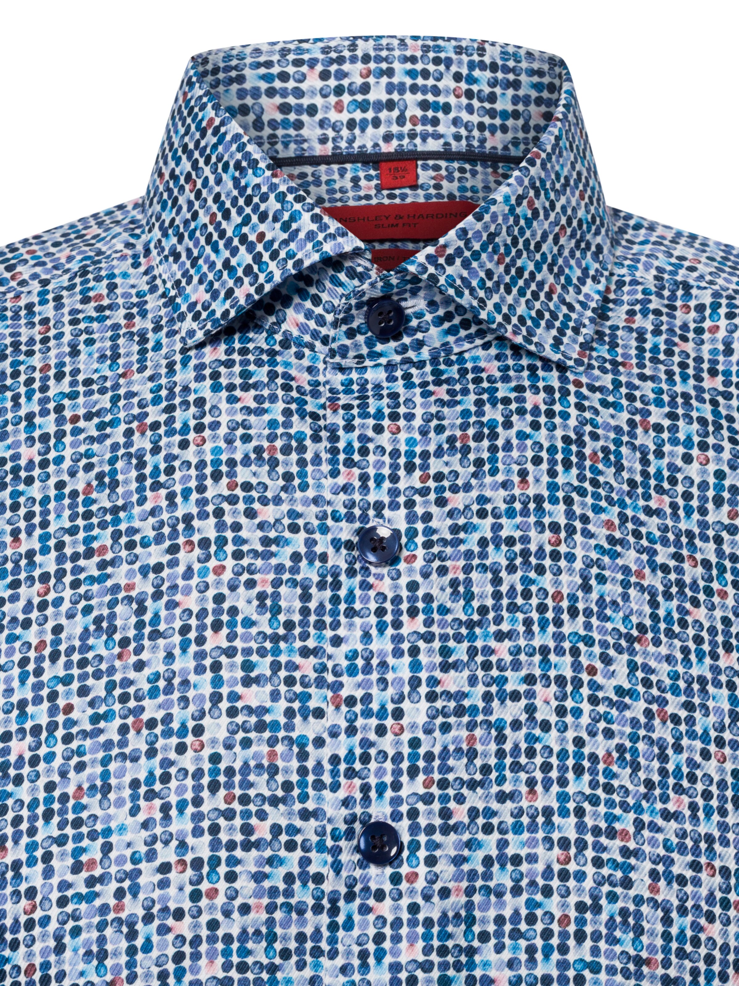 Finshley & Harding Slim Fit Businesshemd in Blau