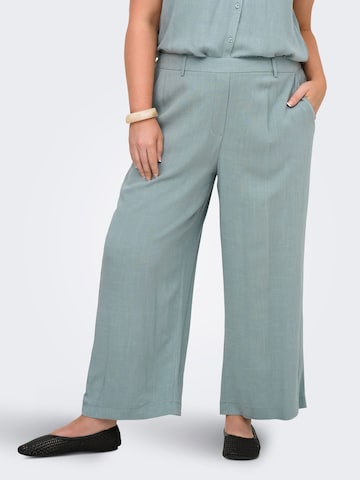 ONLY Carmakoma - Pierna ancha Pantalón de pinzas 'CARSiesta' en verde: frente