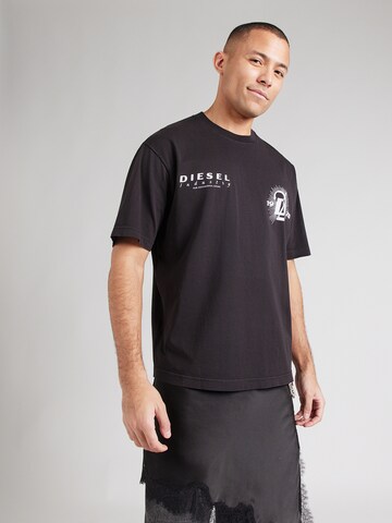 DIESEL Μπλουζάκι 'BOGGY-V6' σε μαύρο: μπροστά