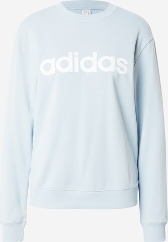 ADIDAS SPORTSWEAR Sports sweatshirt 'Essentials Linear' in Blue: front