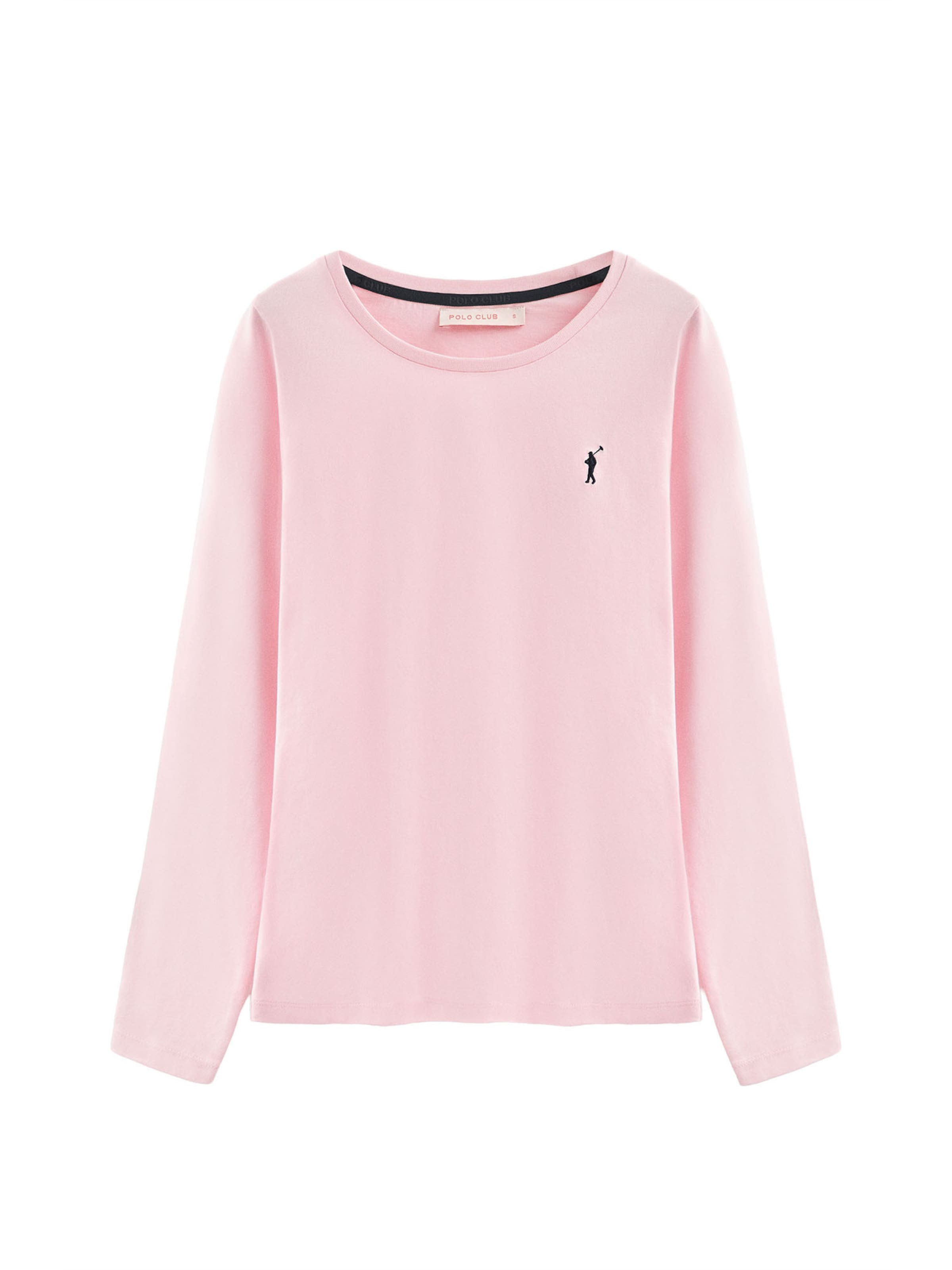 Polo Club Langarmshirt in Pink: Vorderseite