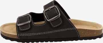 SUPERSOFT by Indigo Pantolette 'Classic' in Schwarz: Vorderseite
