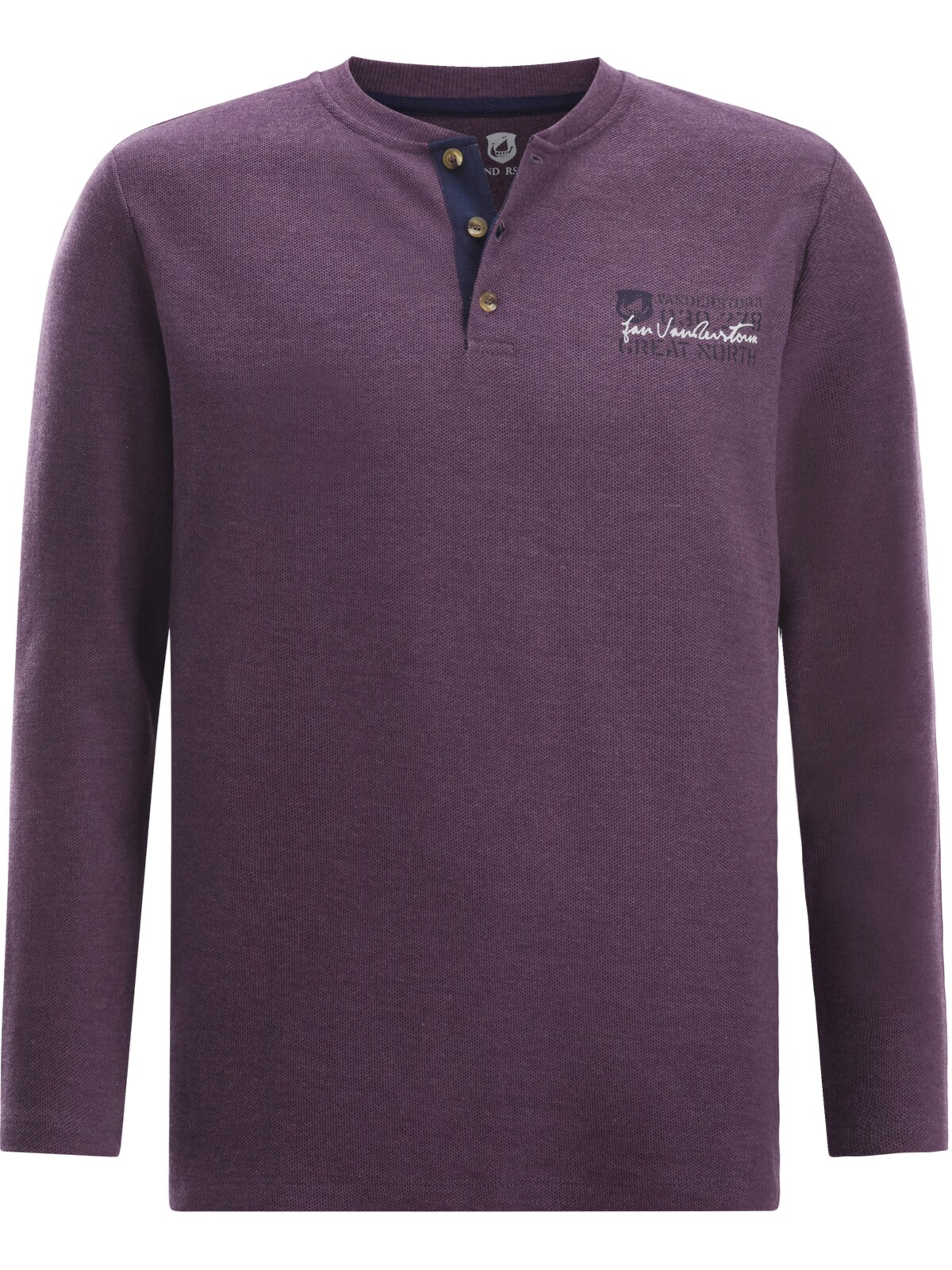 Jan Vanderstorm Langarmshirt  ' Ivor ' in Lila: Vorderseite