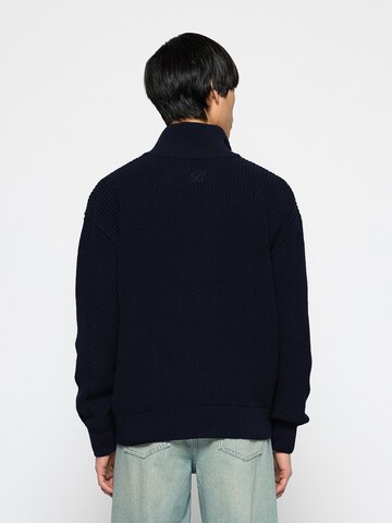 Burocs Knit Cardigan 'Zip' in Blue