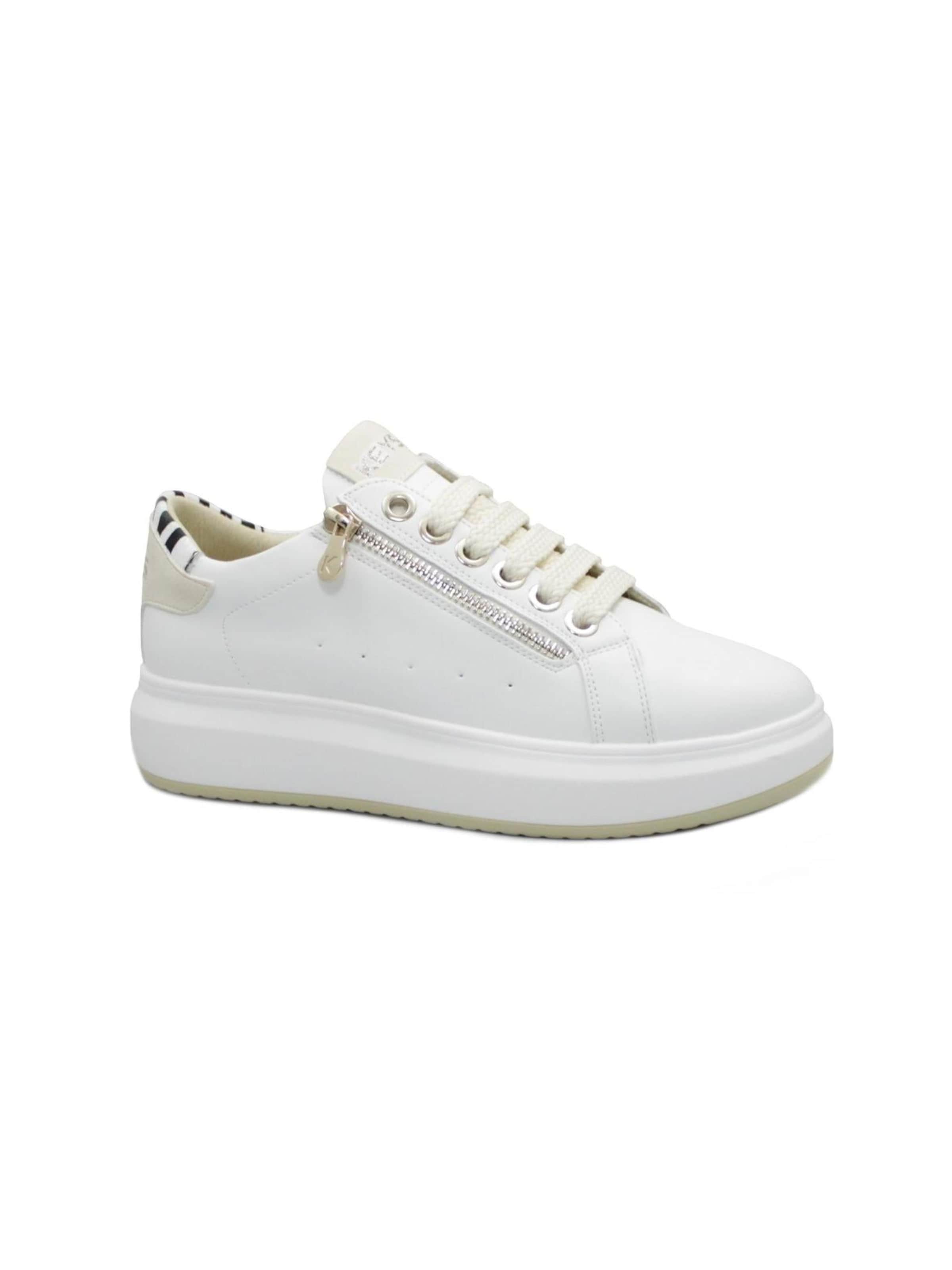 Sneaker bassa di Keys in bianco: frontale