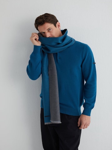 SILK & CASHMERE Gebreid vest in Blauw
