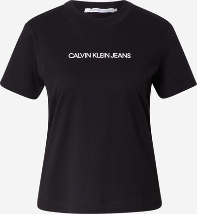 Tricou Calvin Klein Jeans pe negru / alb, Vizualizare produs