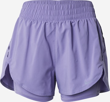 purpurinė NIKE Standartinis Sportinės kelnės 'ONE': priekis