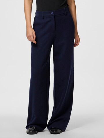 PIECES Wide leg Trousers 'PCKamil' in Blue: front