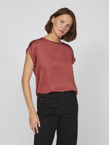 VILA Blouse in Bruin: voorkant