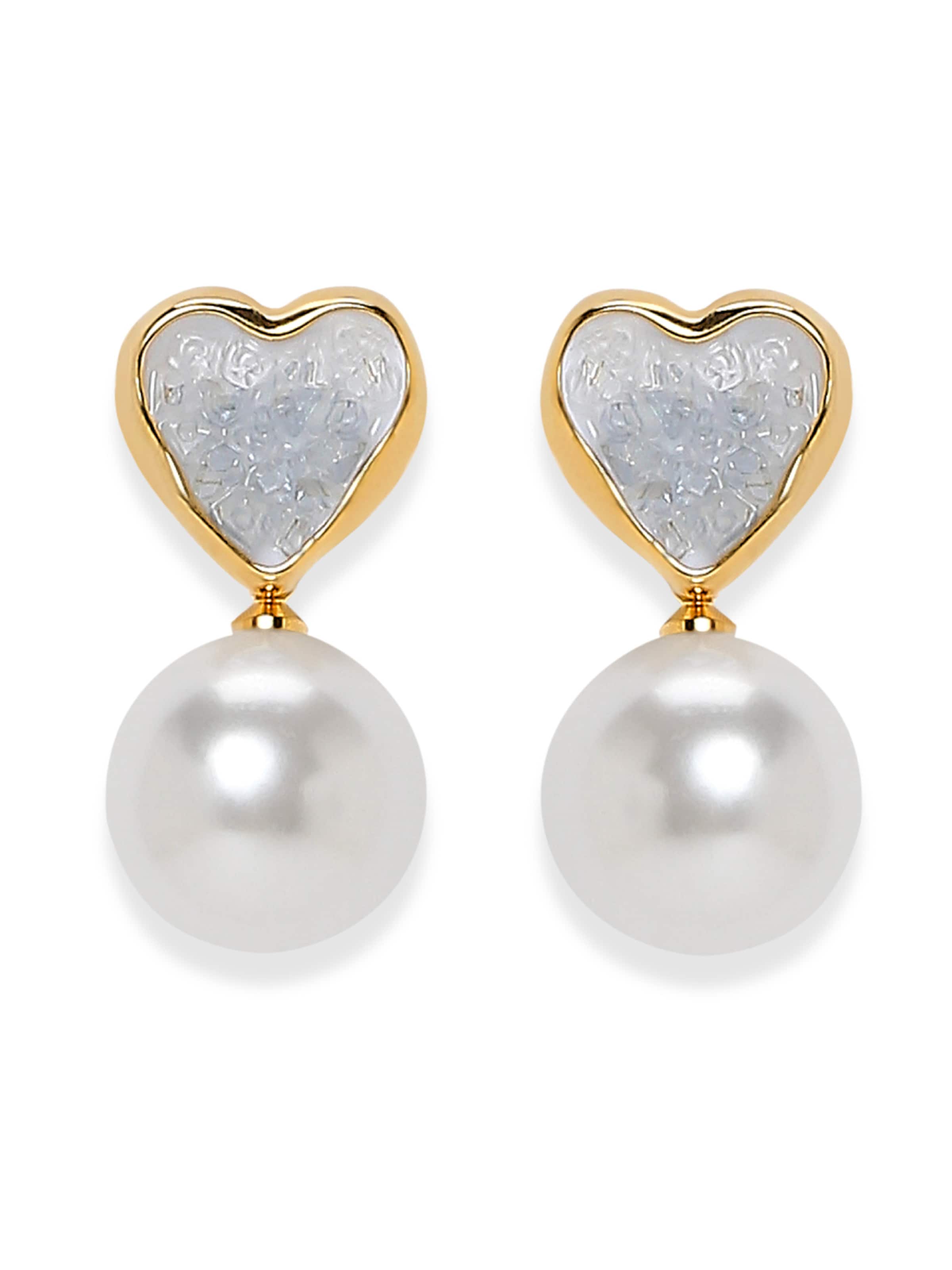 MISH Ohrringe 'Lauren' in Weiß: Vorderseite