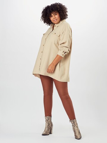 Veste mi-saison Noisy May Curve en beige