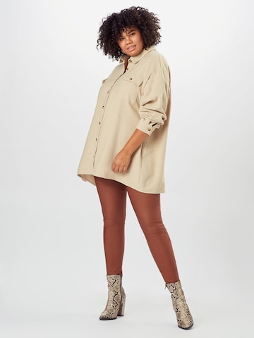 Veste mi-saison Noisy May Curve en beige