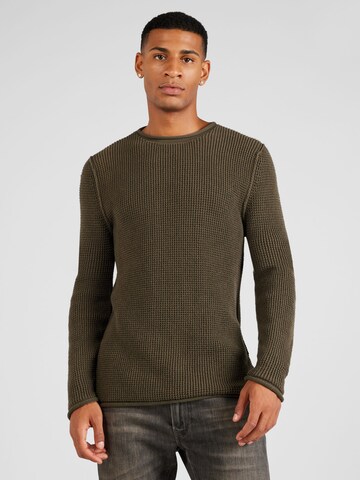 REPLAY Regular fit Пуловер в зелено: отпред