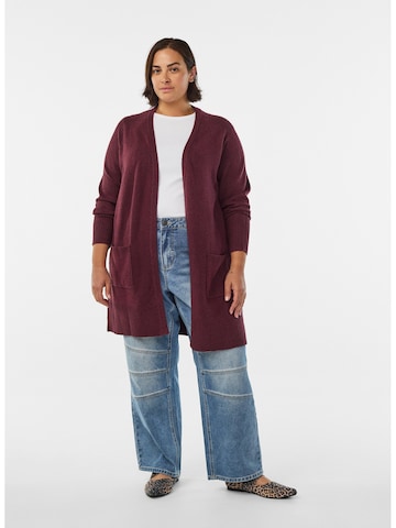 Zizzi Knit cardigan 'Sunny' in Red