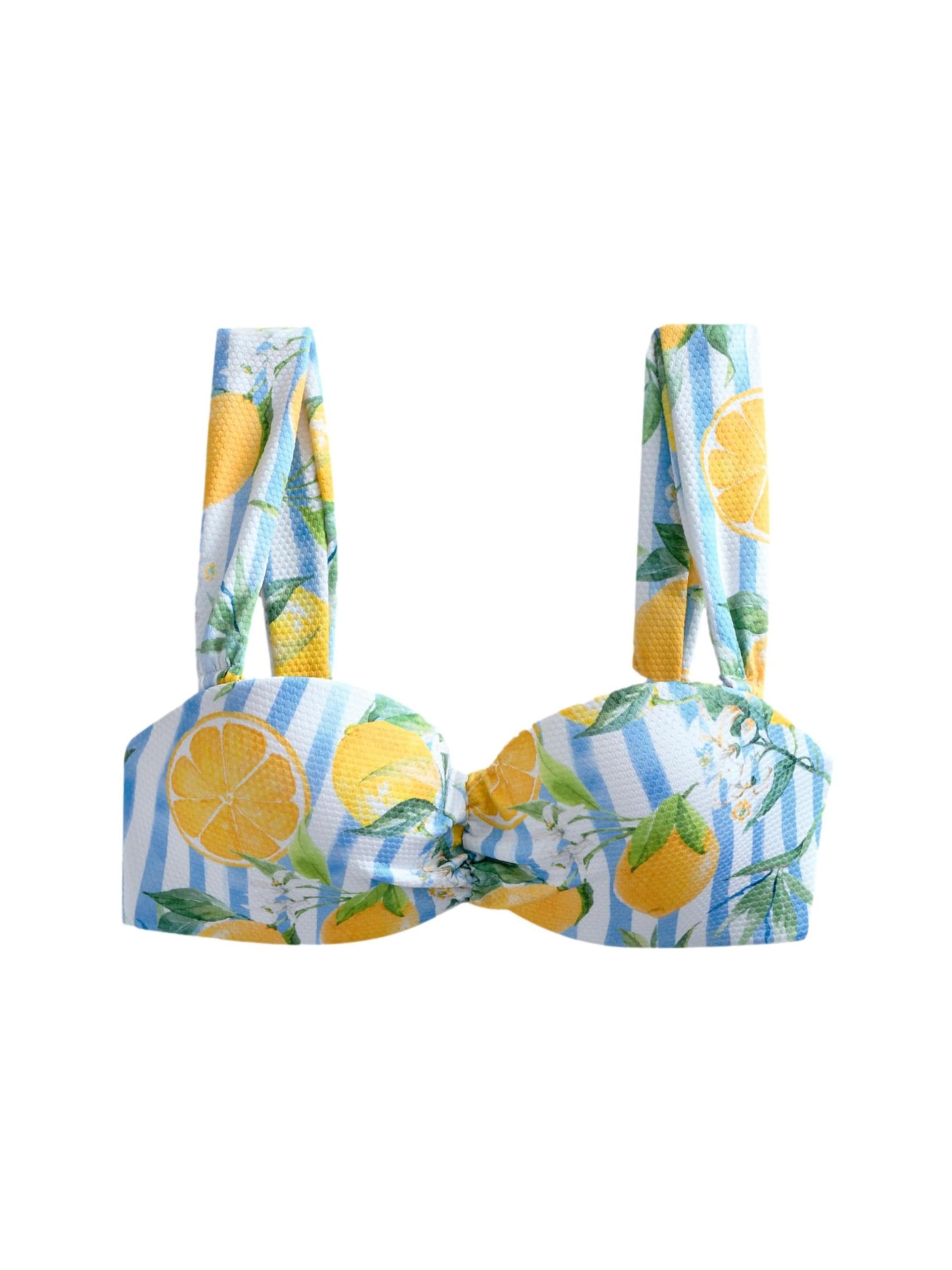 Next Бандо Верх бикини в Синий: спереди