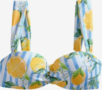 Next Bikinitoppi värissä vaaleansininen / keltainen / vihreä / valkoinen, Tuotenäkymä